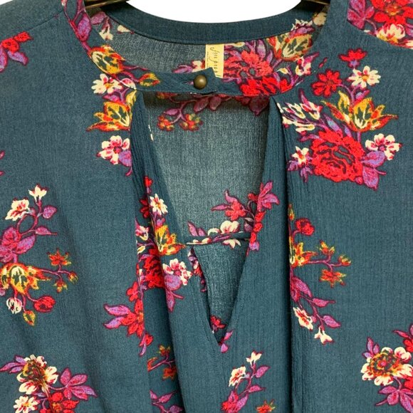 Free People Floral Print Rayon‎ Bohemian Tunic - Picture 4 of 8